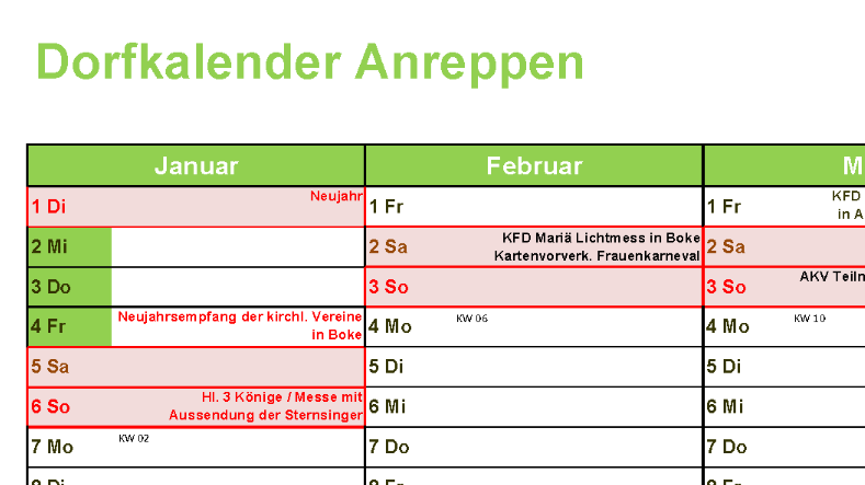 Anreppener Dorfkalender 2019